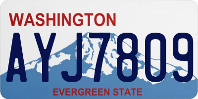 WA license plate AYJ7809