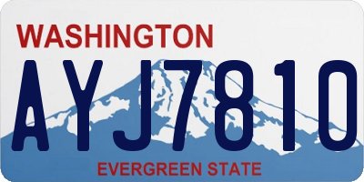 WA license plate AYJ7810