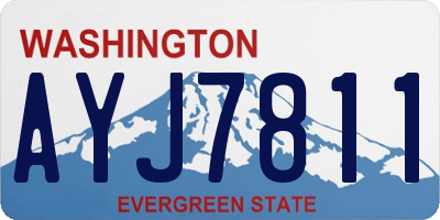 WA license plate AYJ7811