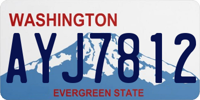 WA license plate AYJ7812