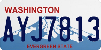 WA license plate AYJ7813