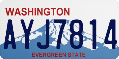 WA license plate AYJ7814