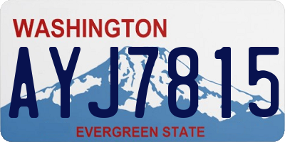 WA license plate AYJ7815