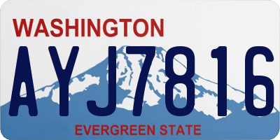 WA license plate AYJ7816