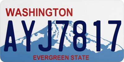 WA license plate AYJ7817