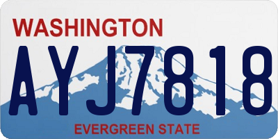WA license plate AYJ7818
