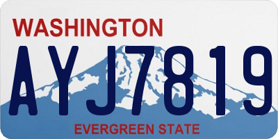 WA license plate AYJ7819