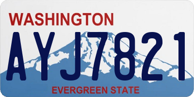 WA license plate AYJ7821