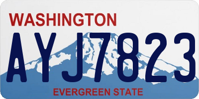 WA license plate AYJ7823