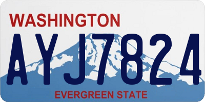 WA license plate AYJ7824
