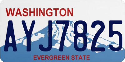 WA license plate AYJ7825