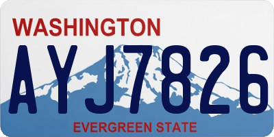 WA license plate AYJ7826