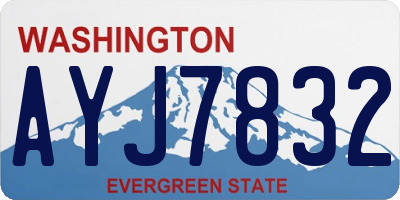 WA license plate AYJ7832