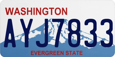 WA license plate AYJ7833