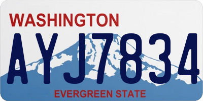 WA license plate AYJ7834