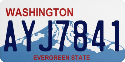 WA license plate AYJ7841