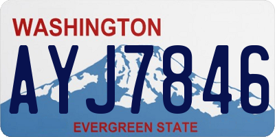 WA license plate AYJ7846