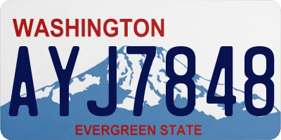 WA license plate AYJ7848