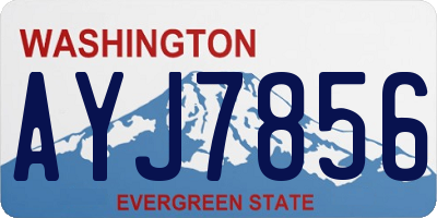 WA license plate AYJ7856