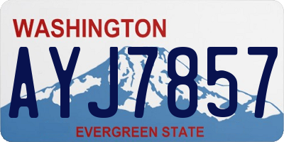 WA license plate AYJ7857