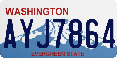 WA license plate AYJ7864