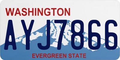 WA license plate AYJ7866