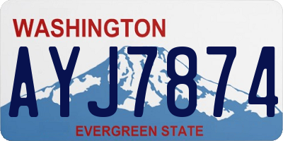 WA license plate AYJ7874