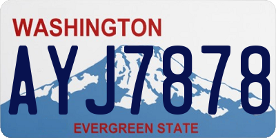 WA license plate AYJ7878