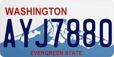 WA license plate AYJ7880
