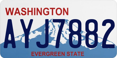 WA license plate AYJ7882