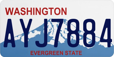 WA license plate AYJ7884