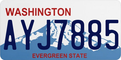 WA license plate AYJ7885