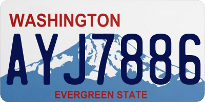 WA license plate AYJ7886