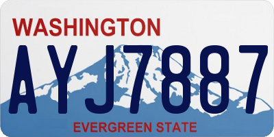 WA license plate AYJ7887