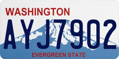 WA license plate AYJ7902
