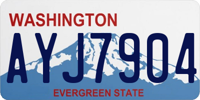 WA license plate AYJ7904