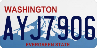 WA license plate AYJ7906