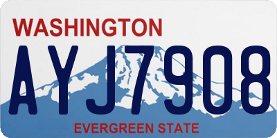 WA license plate AYJ7908