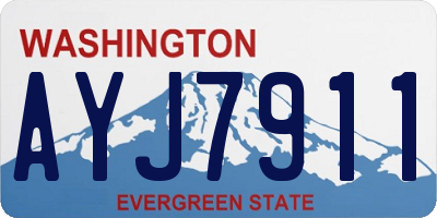 WA license plate AYJ7911