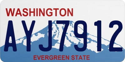 WA license plate AYJ7912