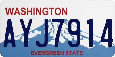 WA license plate AYJ7914