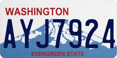 WA license plate AYJ7924