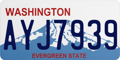 WA license plate AYJ7939