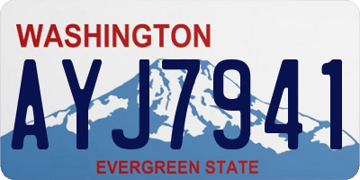 WA license plate AYJ7941