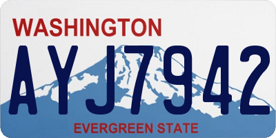 WA license plate AYJ7942