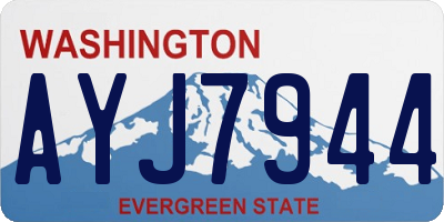 WA license plate AYJ7944