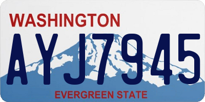 WA license plate AYJ7945