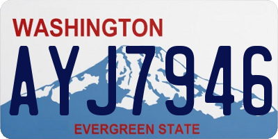 WA license plate AYJ7946