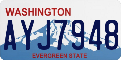 WA license plate AYJ7948