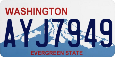 WA license plate AYJ7949